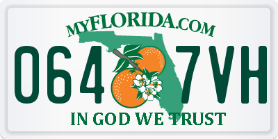 FL license plate 0647VH