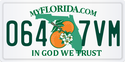 FL license plate 0647VM