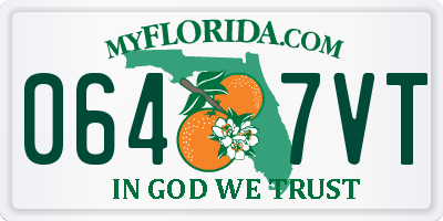 FL license plate 0647VT