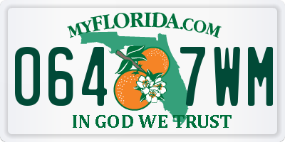 FL license plate 0647WM