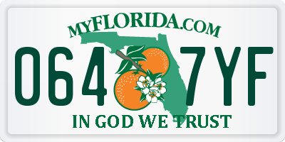 FL license plate 0647YF