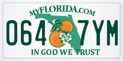 FL license plate 0647YM