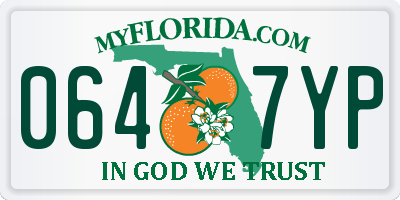 FL license plate 0647YP