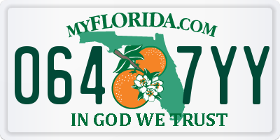 FL license plate 0647YY
