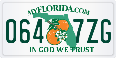 FL license plate 0647ZG