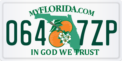 FL license plate 0647ZP