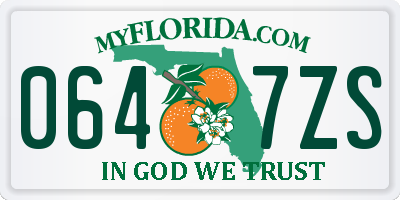 FL license plate 0647ZS