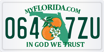 FL license plate 0647ZU