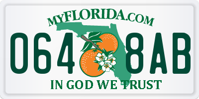 FL license plate 0648AB