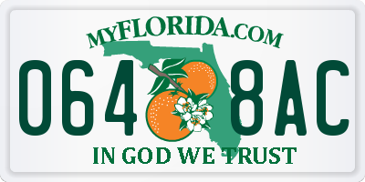 FL license plate 0648AC