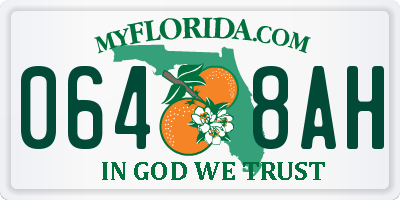 FL license plate 0648AH