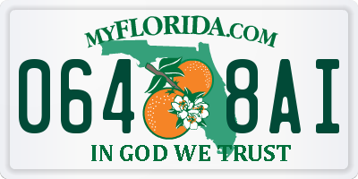 FL license plate 0648AI