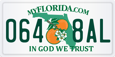 FL license plate 0648AL