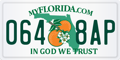 FL license plate 0648AP