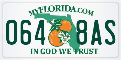 FL license plate 0648AS