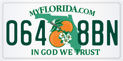 FL license plate 0648BN