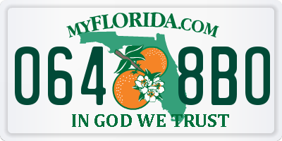 FL license plate 0648BO