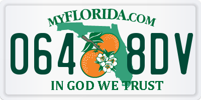 FL license plate 0648DV