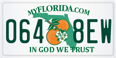 FL license plate 0648EW