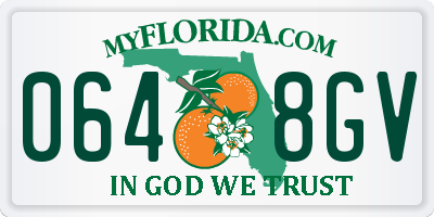 FL license plate 0648GV