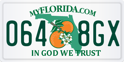 FL license plate 0648GX