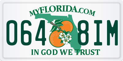 FL license plate 0648IM