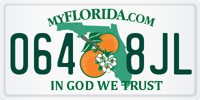 FL license plate 0648JL