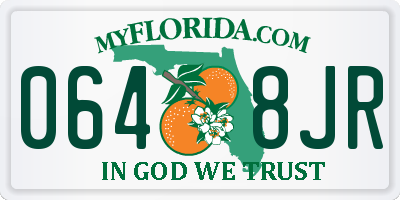 FL license plate 0648JR