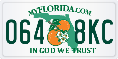 FL license plate 0648KC