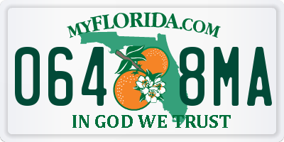 FL license plate 0648MA