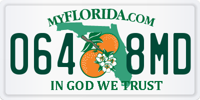 FL license plate 0648MD
