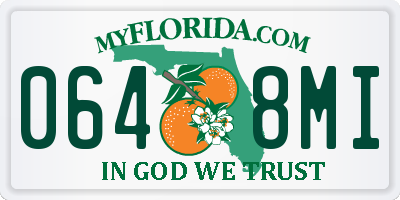 FL license plate 0648MI