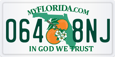 FL license plate 0648NJ