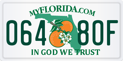 FL license plate 0648OF