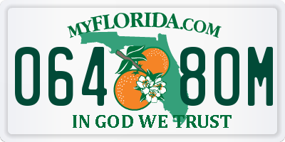 FL license plate 0648OM