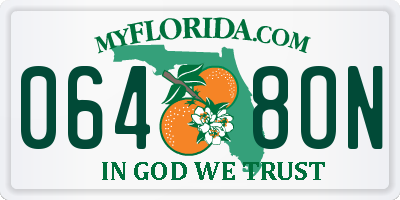 FL license plate 0648ON