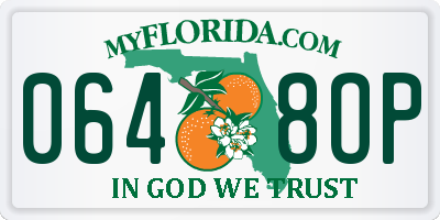 FL license plate 0648OP