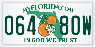 FL license plate 0648OW