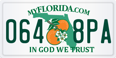 FL license plate 0648PA