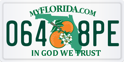 FL license plate 0648PE