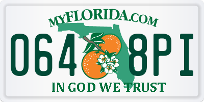 FL license plate 0648PI