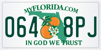 FL license plate 0648PJ