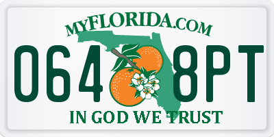 FL license plate 0648PT