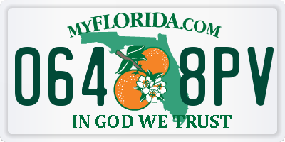 FL license plate 0648PV