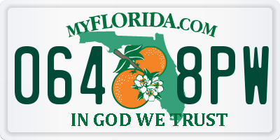 FL license plate 0648PW