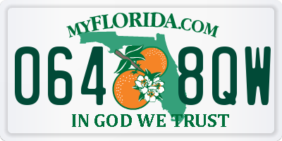 FL license plate 0648QW
