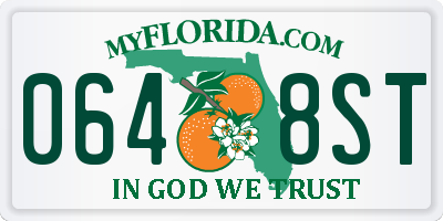 FL license plate 0648ST