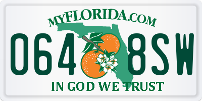 FL license plate 0648SW