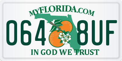 FL license plate 0648UF