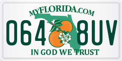 FL license plate 0648UV